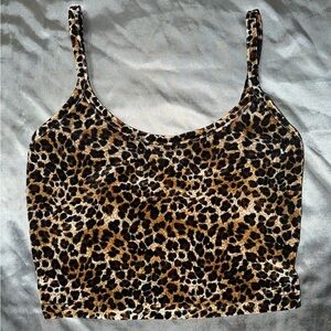 Size S SHEIN US 4 Leopard Cheetah Print Cami Tank Crop Top